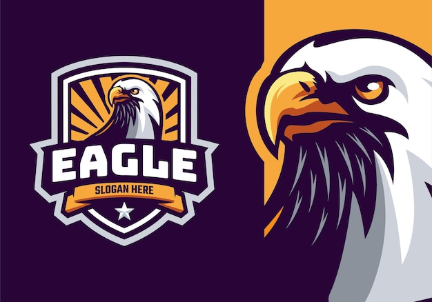 Vector eagle head mascot logo