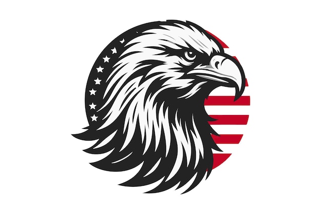 eagle head silhouette vector illustration