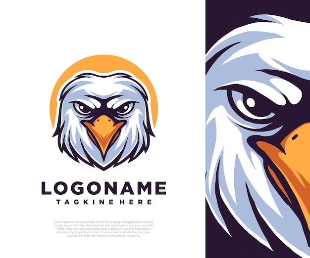 eagle head vector illustration logo.