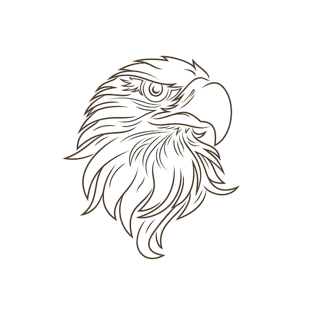 Eagle head vector image. Head of eagle vector logo mascot