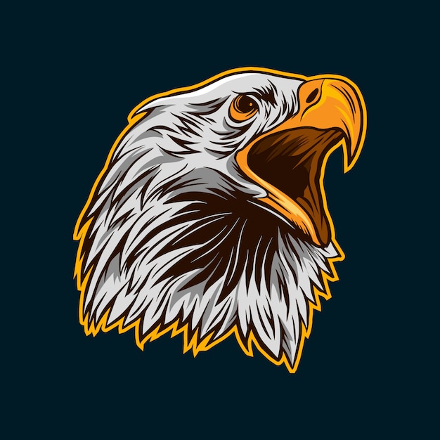 Eagle hoofd cartoon mascotte