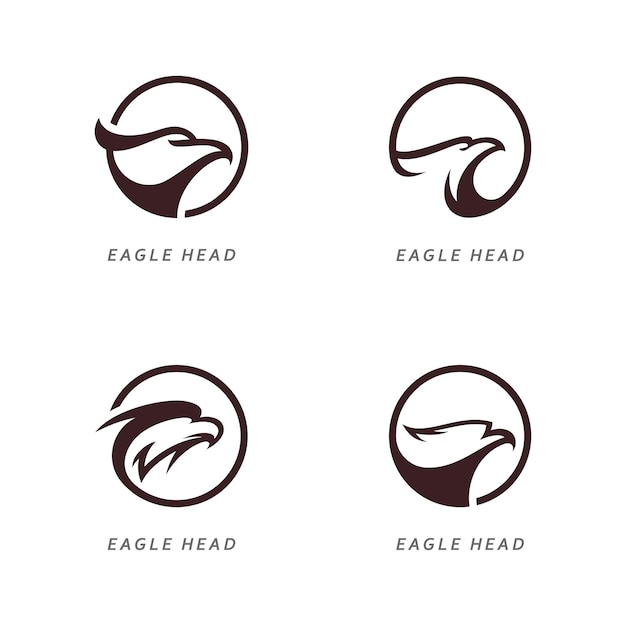 Eagle hoofd logo vector illustratie ontwerp