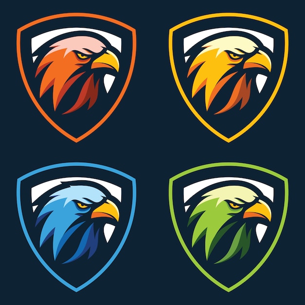 Eagle hoofd logo vector