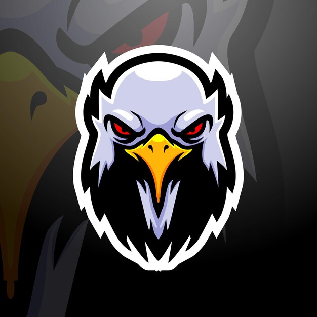 Eagle hoofd mascotte esport illustratie