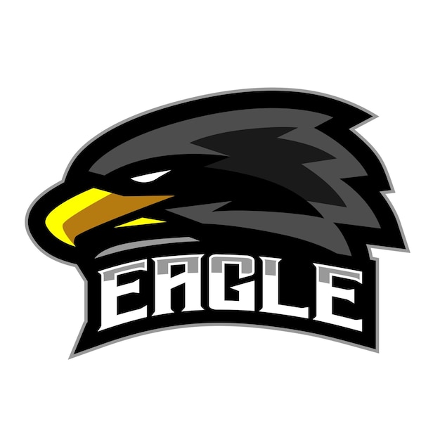 Eagle hoofd mascotte gaming-logo