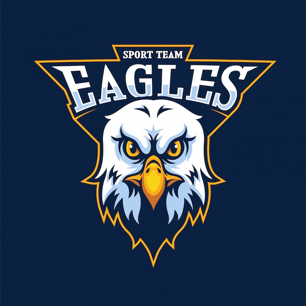 Eagle hoofd mascotte logo