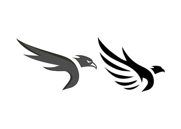 Vector eagle icon logo design template isolated illustration