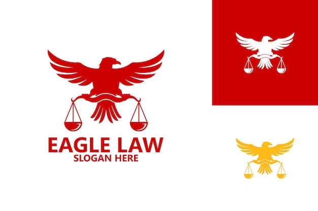 Eagle Law Logo Template Design Vector, Emblem, Design Concept, Creative Symbol, Icon
