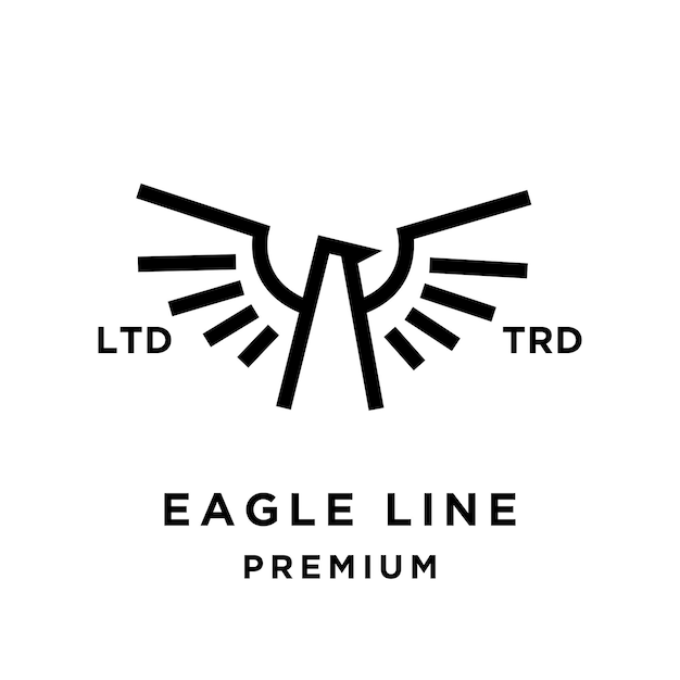 Vector eagle line abstract logo icon design illustration