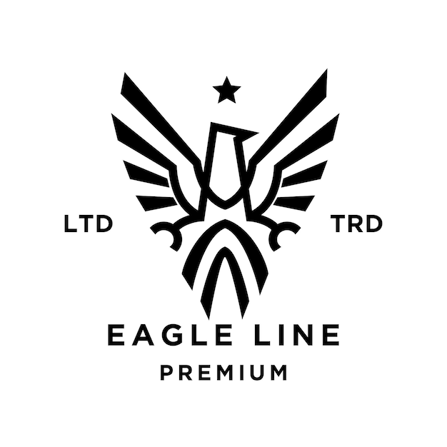 Eagle Line abstract logo icon design illustration