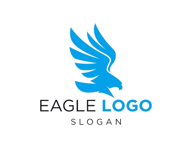 Eagle logo design created using the Corel Draw 2018 application with a white background