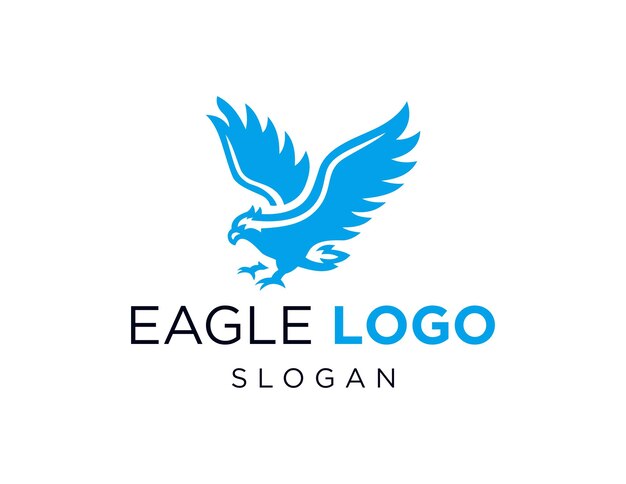 Eagle logo design created using the Corel Draw 2018 application with a white background