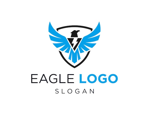 Eagle logo design created using the Corel Draw 2018 application with a white background