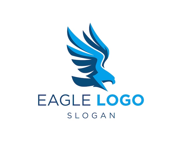 Eagle logo design created using the Corel Draw 2018 application with a white background