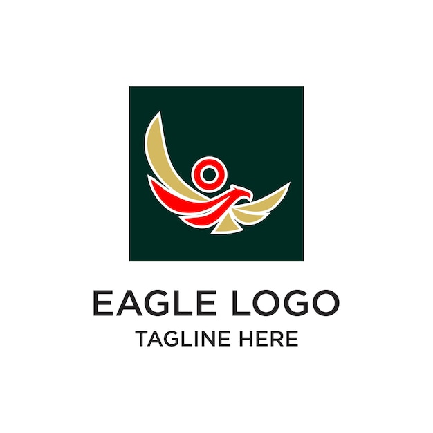 Vector eagle logo design unique concept premium vector