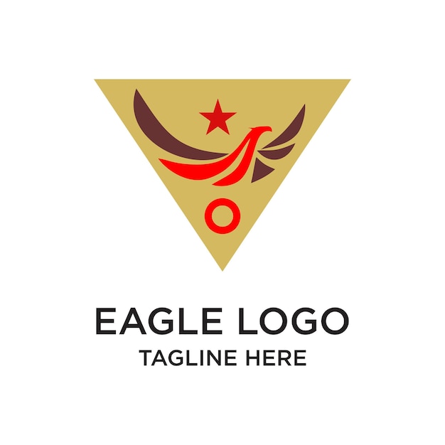 Eagle logo design unique concept Premium Vector