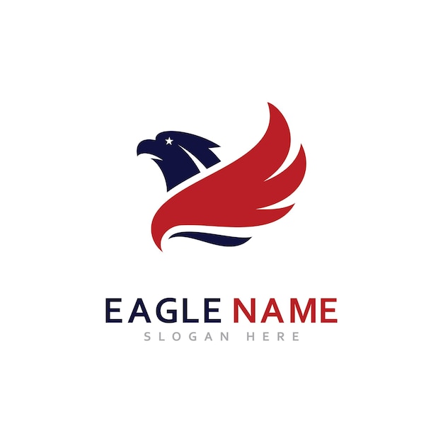 Eagle Logo Design Vector Eagle vleugels vector symbool sjabloon illustratie