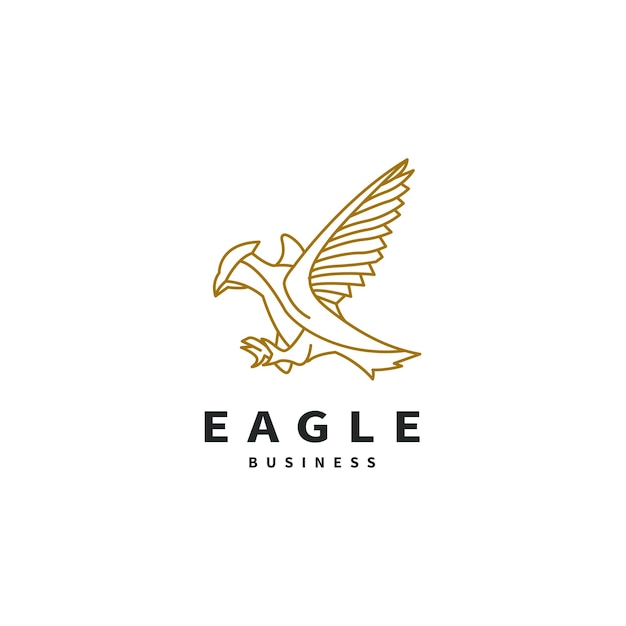 Eagle-logo-ontwerp met lijnstijl