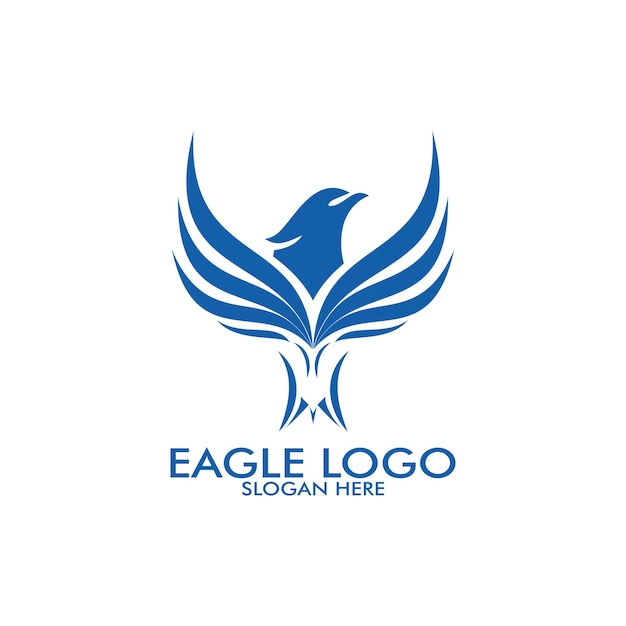 Eagle-logo-ontwerp, minimalistische eagle-vectorsjabloon