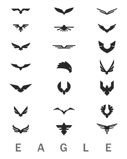 Eagle logo set