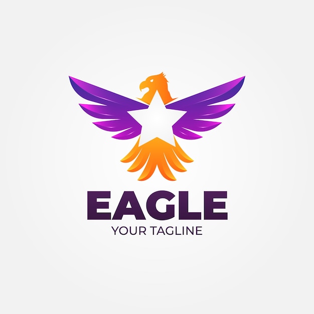 Vector eagle logo template design