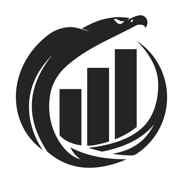 Template del logo dell'aquila isolato brand identity icon abstract vector grafico