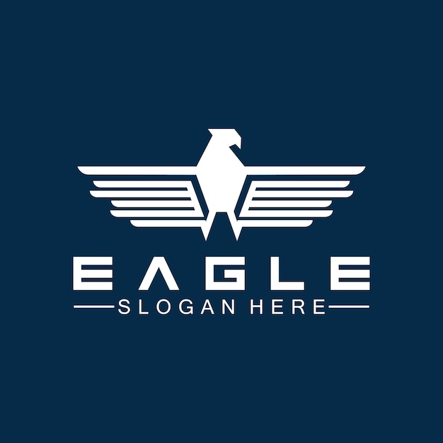 Eagle logo vector design falcon logotype template hawk illustration