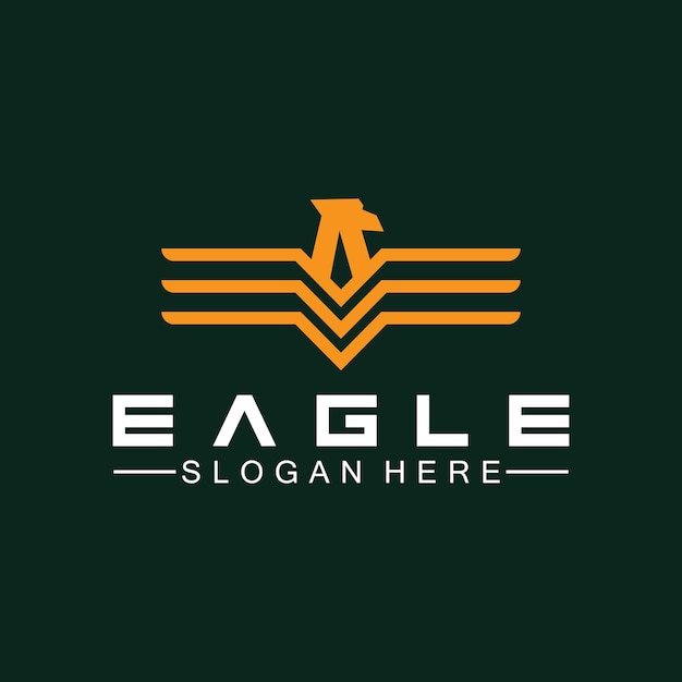 Eagle logo vector design falcon logotype template hawk illustration