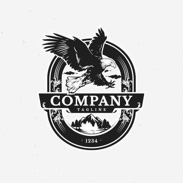 Eagle logo vector icon illustration