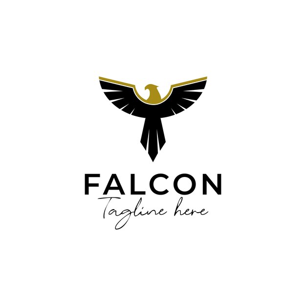 Eagle logo vector ontwerp valk logo sjabloon vectorillustratie