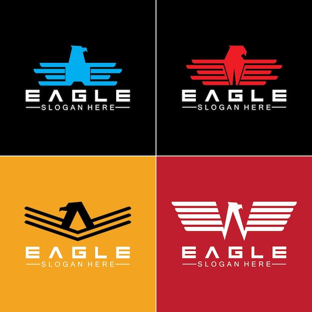 Eagle logo vector ontwerp valk logotype sjabloon havik illustratie