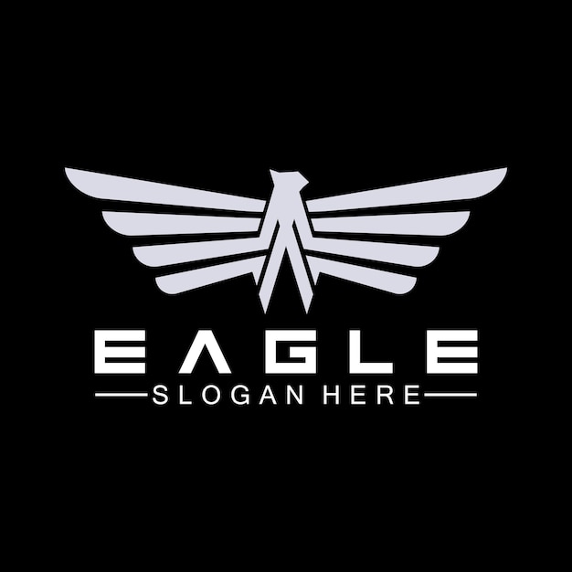 Eagle logo vector ontwerp valk logotype sjabloon havik illustratie