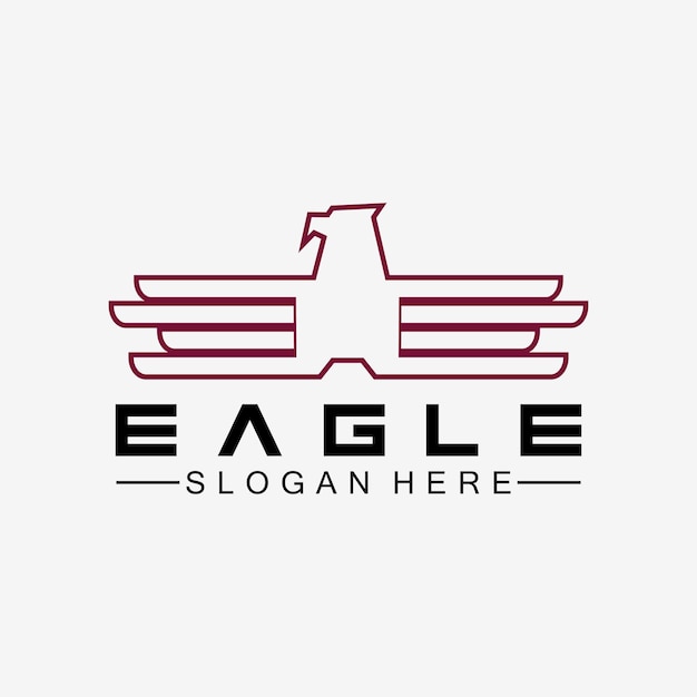 Eagle logo vector ontwerp valk logotype sjabloon havik illustratie