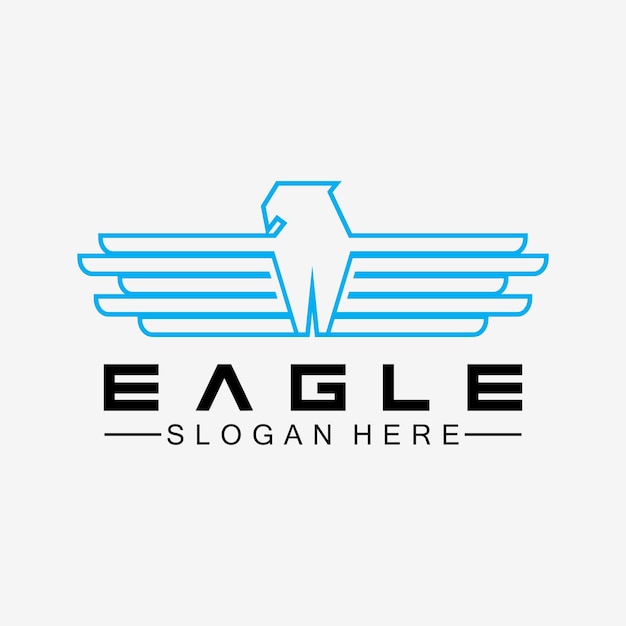 Eagle logo vector ontwerp valk logotype sjabloon havik illustratie