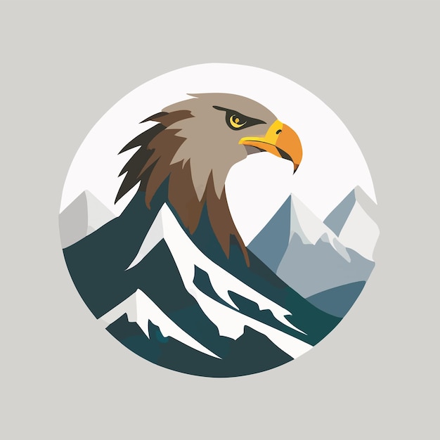 Vector eagle logo on a white background