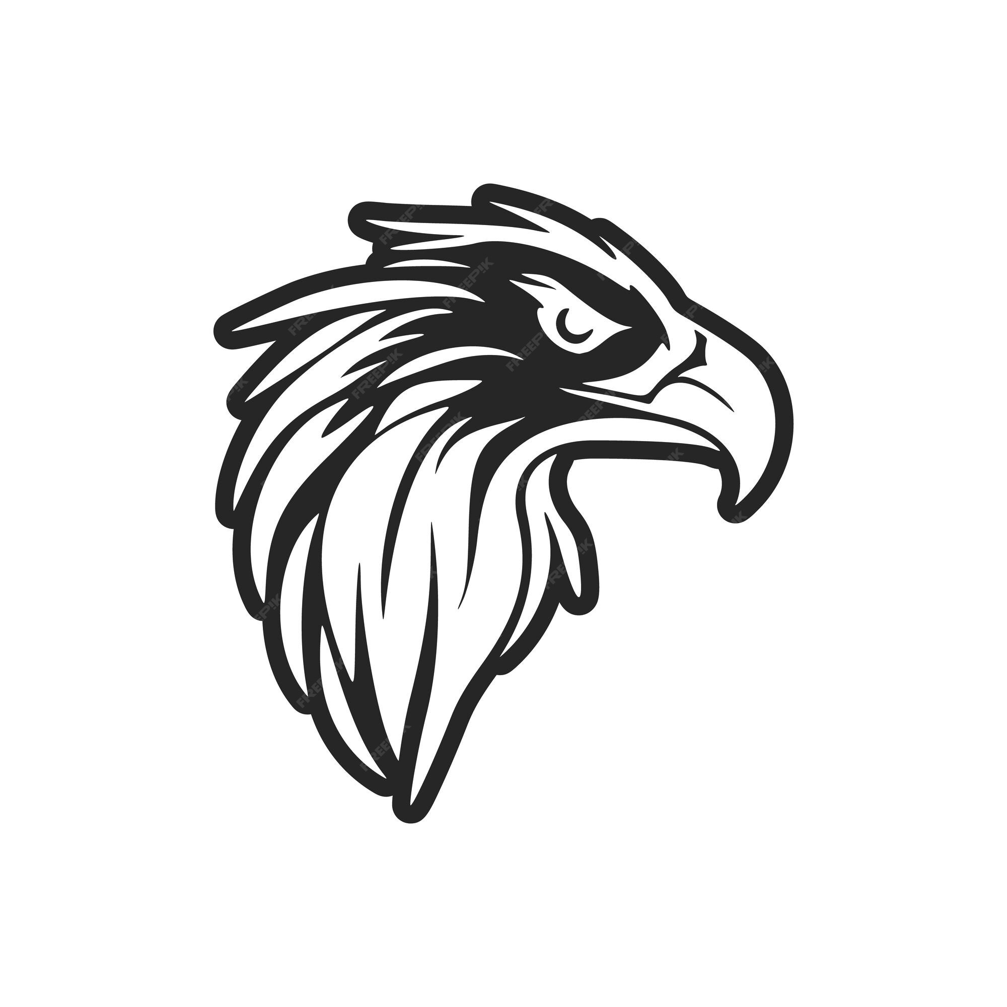 Premium Vector | An eagle logo with a black and white vector design