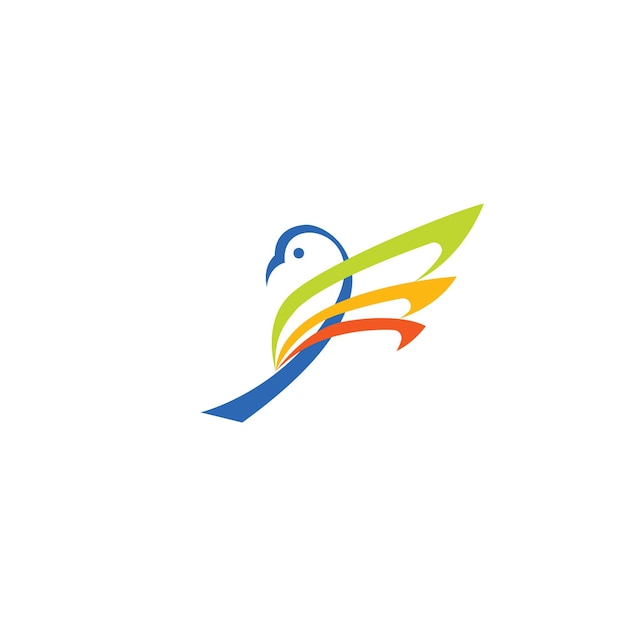 Eagle logo with line design colorful