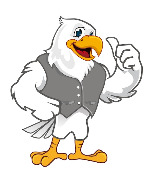 Eagle mascot cartoon