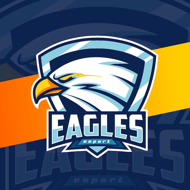 Mascotte d'aquila esport logo design