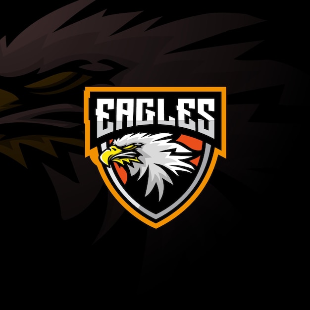 Vector eagle mascot esport logo.