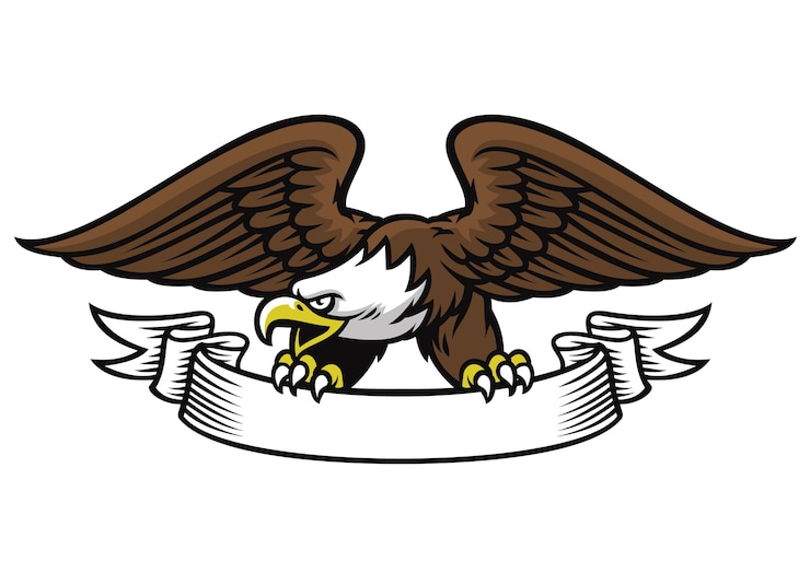 Вектор талисман eagle захватывает ленту