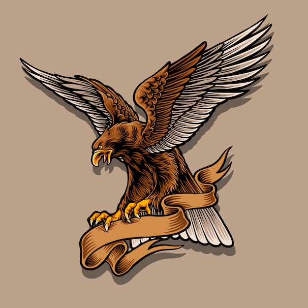 eagle mascot illustration