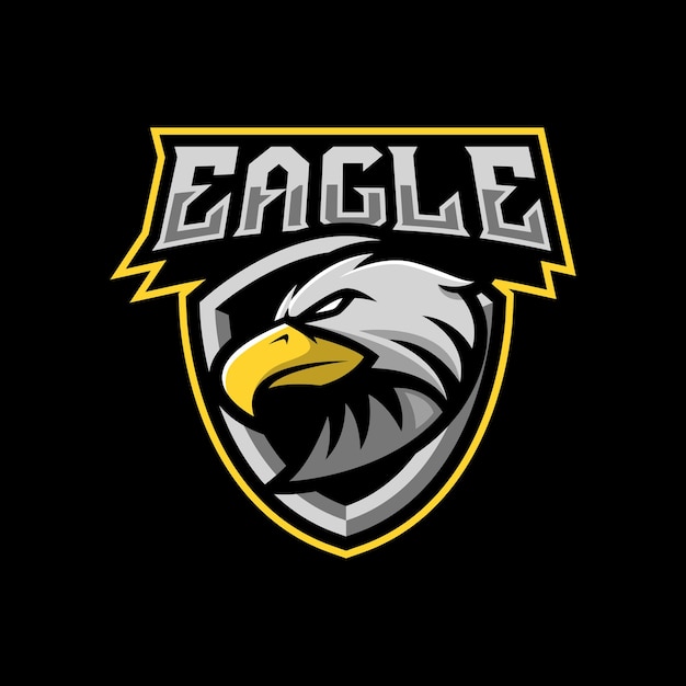 Иллюстрация дизайна логотипа талисмана орла для спортивной или киберспортивной команды