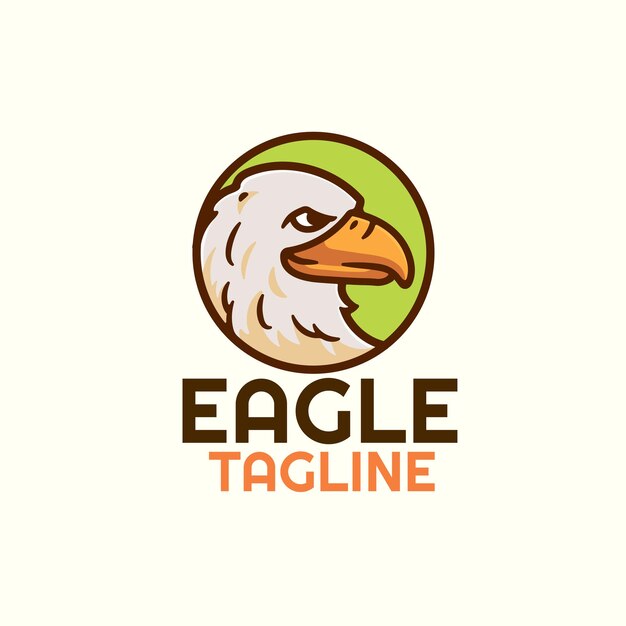 Vector eagle mascot logo design
