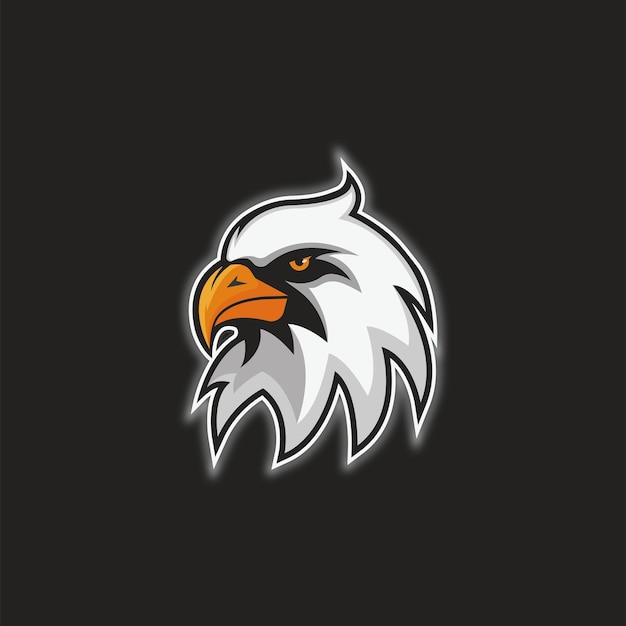 Eagle mascot logo esport design vector