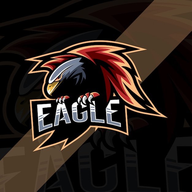 Eagle mascot logo esport design