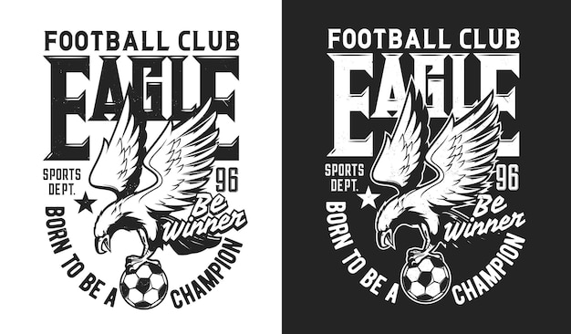 Eagle mascot soccer football sport tshirt print