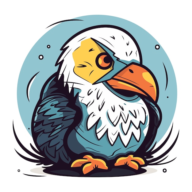 Eagle mascot Vector illustration of an american bald eagle