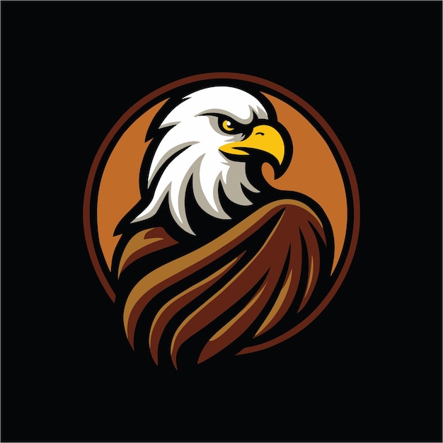 eagle mascot vector logo design art illustration