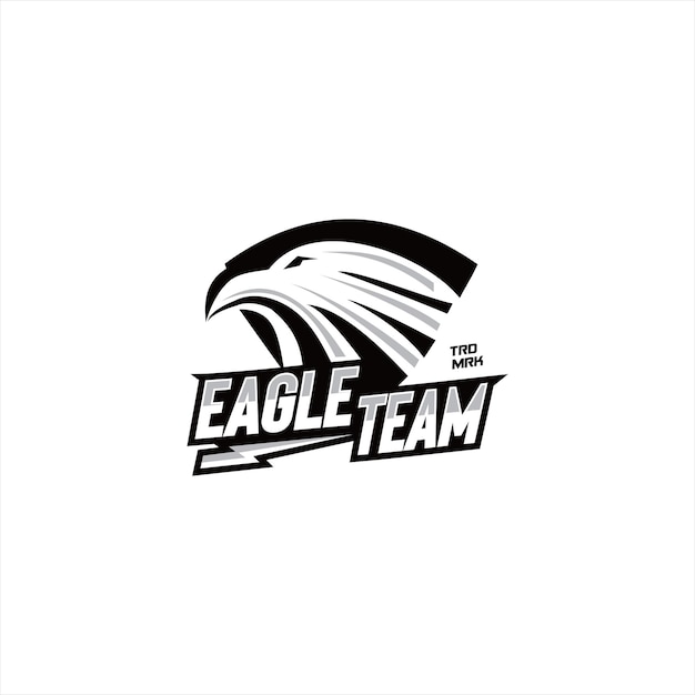 Eagle mascotte esport logo ontwerp vector